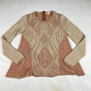 Anthropologie Moth Women's Sweater Size Small Cable Knit Swing Anita